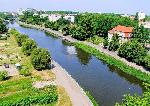 Kołobrzeg - rzeka Parsęta przepływająca przez miasto